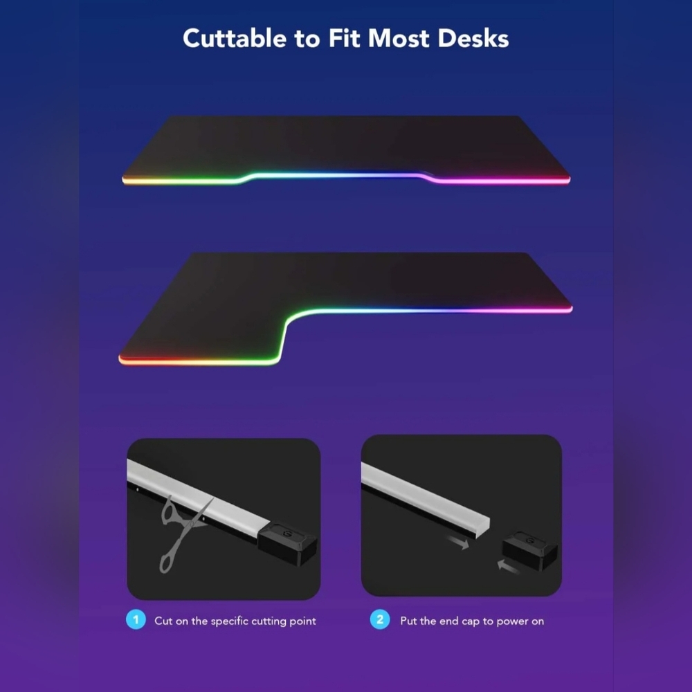 NIB Govee - RGBIC LED Neon Rope Light for Desks 6.5ft - Picture 2 of 4